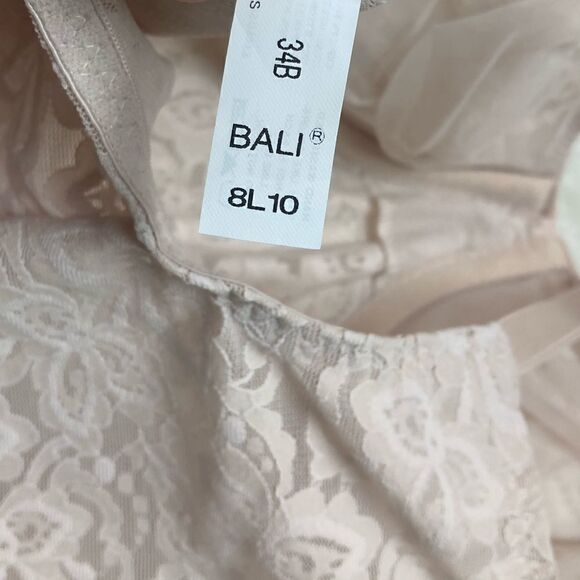 Bali Lace N Smooth Firm Control Underwire Body Shaper Shapewear in Rosewood - Picture 10 of 12